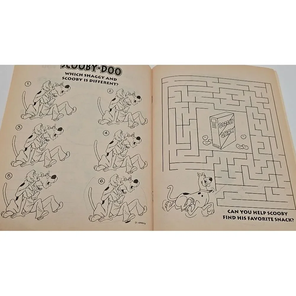 Scooby Doo Coloring Book‎ Vintage 1998 Activity Book Cartoon Network Read